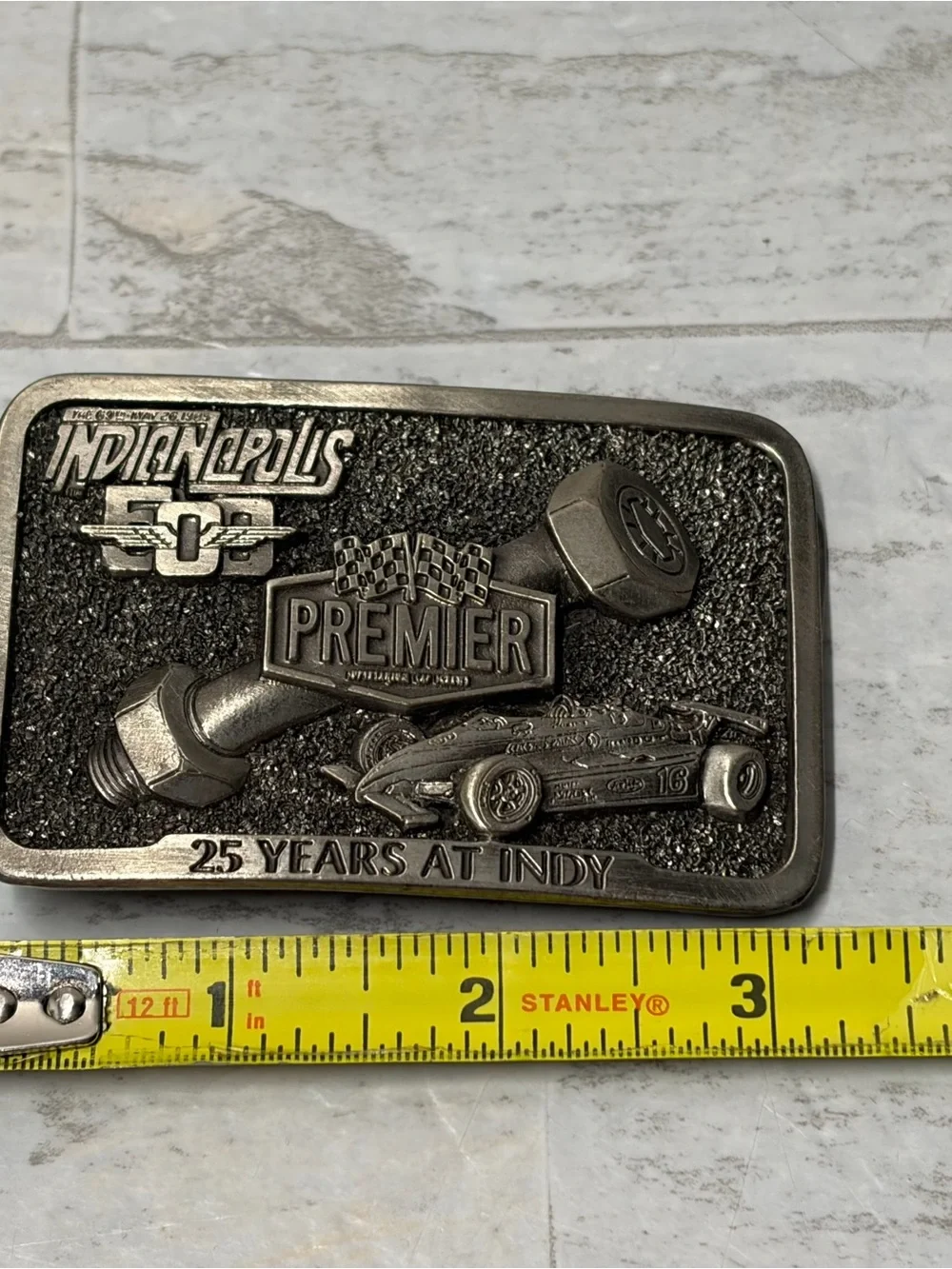 Premier Industrial Cooperation Indy 500 Belt Buckle Set 25 Year 35 Year  Rare